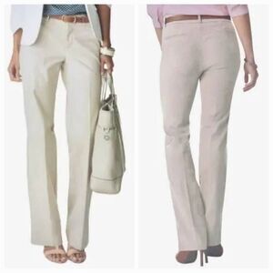 🔹️Dockers Cream Seersucker Metro Nouveau Individual Fit Pants Size 14